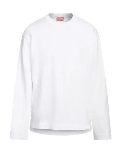 Diesel Man Sweatshirt White Size L Cotton