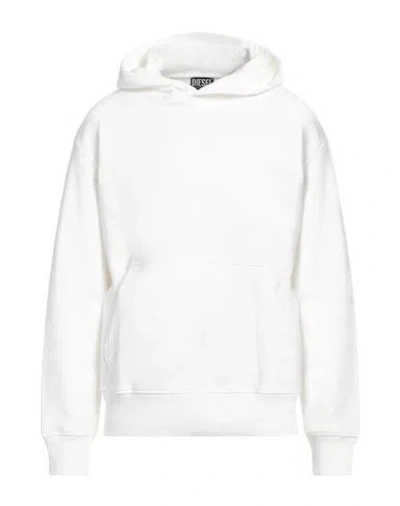 Diesel Man Sweatshirt White Size M Cotton In Multi