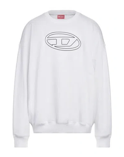 Diesel Man Sweatshirt White Size Xxl Cotton
