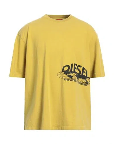 Diesel Man T-shirt Acid Green Size 3xl Cotton