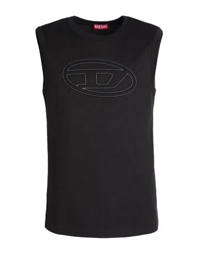 Diesel Man T-shirt Black Size L Cotton
