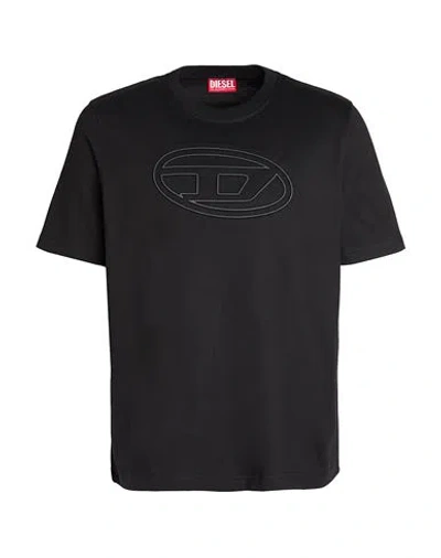 DIESEL DIESEL MAN T-SHIRT BLACK SIZE L COTTON