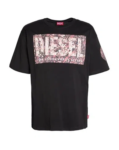 Diesel Man T-shirt Black Size L Cotton