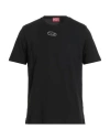 Diesel Man T-shirt Black Size L Cotton