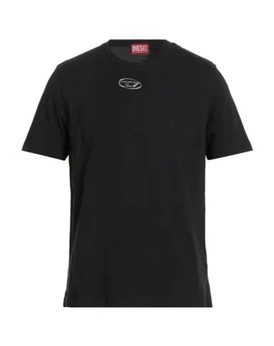 Diesel Man T-shirt Black Size L Cotton