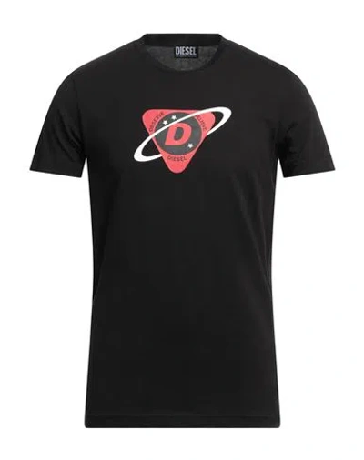 Diesel Man T-shirt Black Size L Cotton