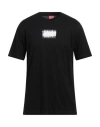 Diesel Man T-shirt Black Size L Cotton In Black