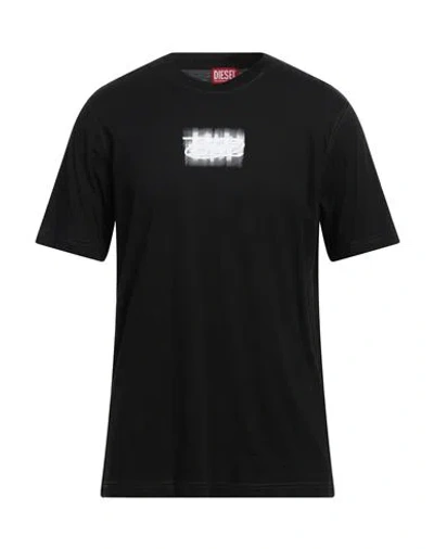 Diesel Man T-shirt Black Size L Cotton