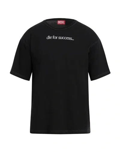 Diesel Man T-shirt Black Size S Cotton