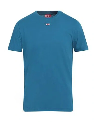 Diesel T-shirt With D Patch In Blue