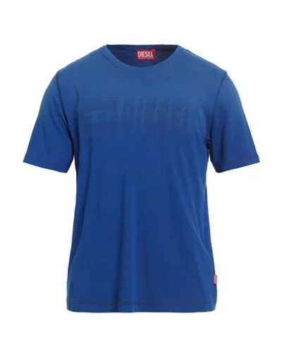 Diesel Man T-shirt Blue Size M Cotton