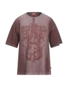 Diesel Man T-shirt Brick Size L Cotton In Brown