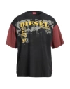 Diesel Man T-shirt Charcoal Size L Cotton