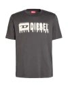 Diesel Man T-shirt Charcoal Size L Cotton