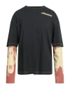 Diesel Layered-effect Top With Smudged Print In Grey