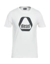 Diesel Man T-shirt Cream Size S Cotton In White