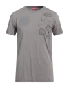 Diesel Man T-shirt Grey Size Xxl Cotton