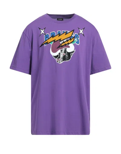 Diesel T-shirts In Purple