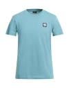 Diesel Man T-shirt Pastel Blue Size M Cotton