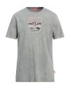 Diesel Man T-shirt Sage Green Size L Cotton In Sage Green