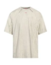 Diesel Man T-shirt Sage Green Size L Cotton In Sage Green