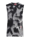 Diesel Canotta In Jersey Tie-dye In Grey