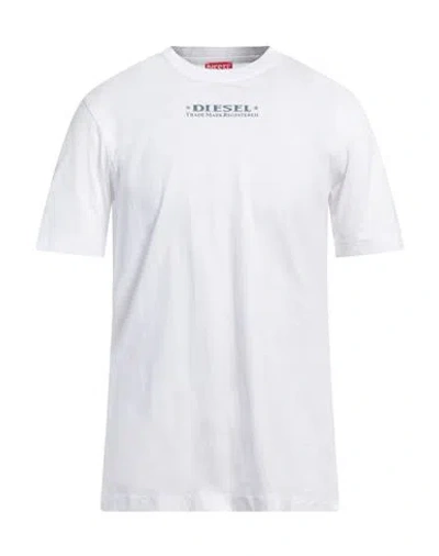 Diesel Man T-shirt White Size 3xl Cotton