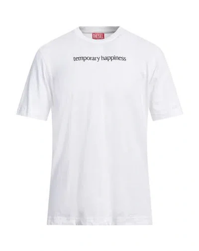 Diesel Man T-shirt White Size 3xl Cotton