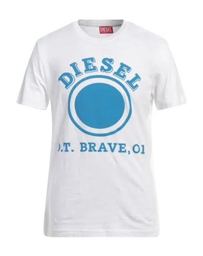 Diesel Man T-shirt White Size 3xl Cotton