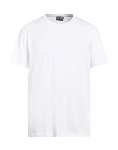 Diesel Man T-shirt White Size L Cotton
