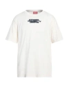Diesel Man T-shirt White Size L Cotton