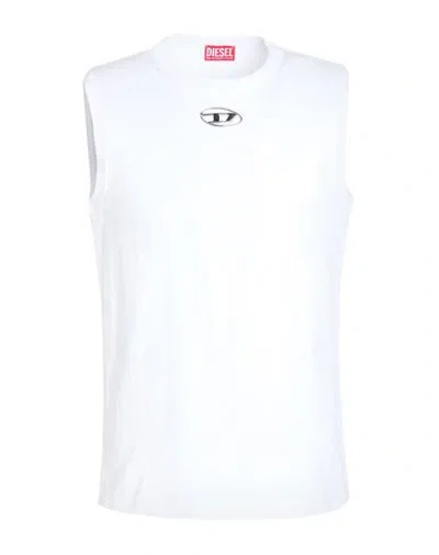 Diesel Man T-shirt White Size L Cotton
