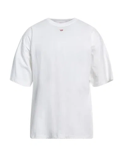 Diesel Man T-shirt White Size L Cotton