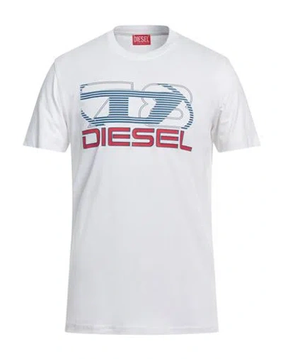 Diesel Cotton T-shirt With Logo In White