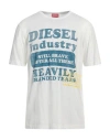 Diesel T-shirt With Inside-out Logo Print In White
