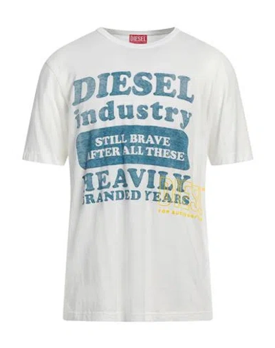 Diesel T-shirt With Inside-out Logo Print In White