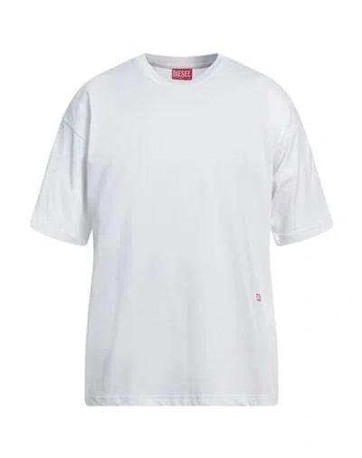 Diesel Man T-shirt White Size M Cotton