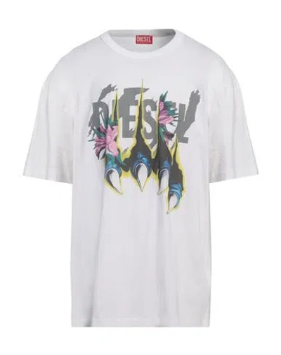 Diesel Man T-shirt White Size S Cotton