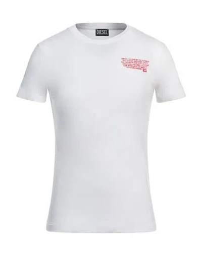 Diesel Man T-shirt White Size S Cotton