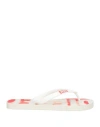 Diesel Man Thong Sandal White Size 10-11 Rubber In Multi