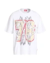 Diesel Man T-shirt White Size L Cotton In Multi
