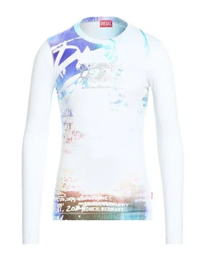 Diesel Man T-shirt White Size L Cotton, Elastane