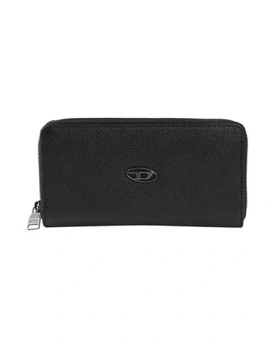 Diesel Man Wallet Black Size - Bovine Leather, Zamak