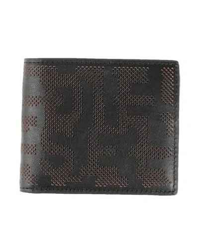 Diesel Man Wallet Black Size - Cow Leather In Multi