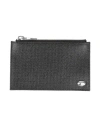 Diesel Man Wallet Black Size - Cow Leather, Zinc Alloy In Black