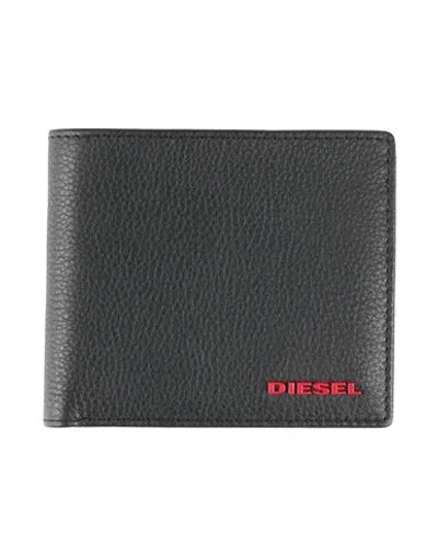 Diesel Man Wallet Black Size - Leather
