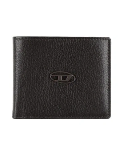Diesel Man Wallet Dark Brown Size - Cow Leather