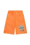 DIESEL SHORTS IN FELPA MARMORIZZATA CON SCUDETTO