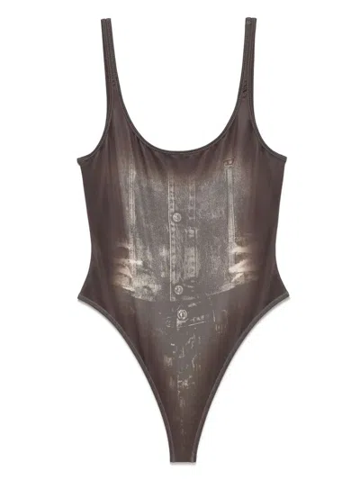 Diesel Marilyn-dnm Swimsuit In Brown