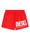 Diesel Swim Shorts With Logo Print In Red